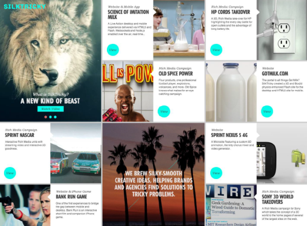 HubSpotのオススメするSilkTrickyの秀逸なウェブデザイン