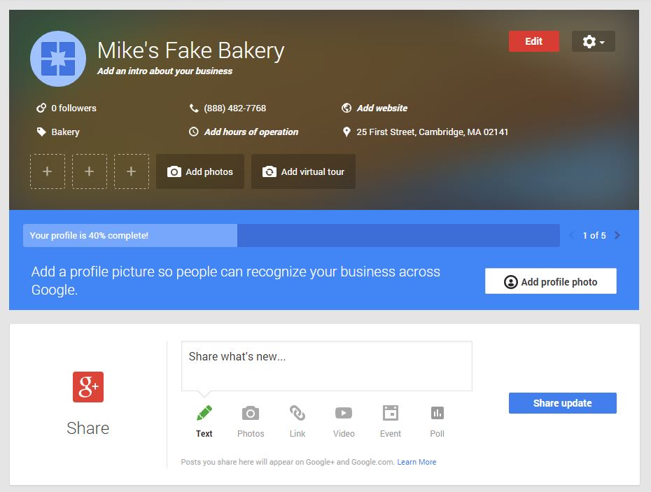 mike-fake-bakery-google-plus-page