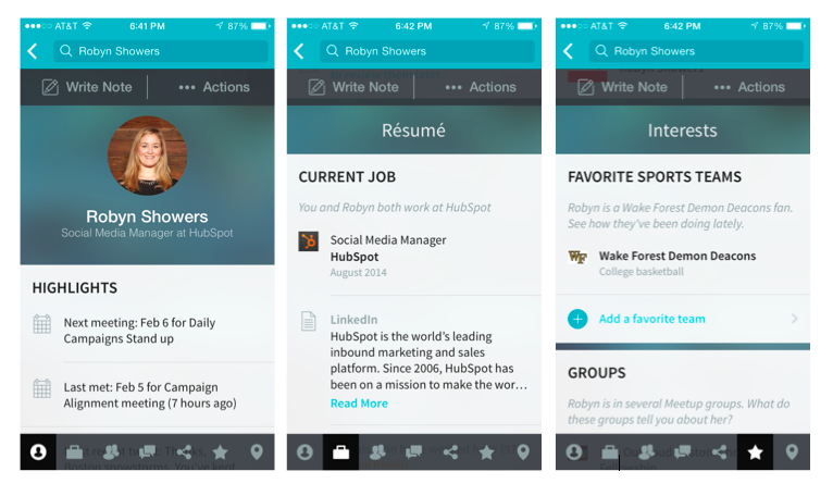 Use the Refresh app to gain insight about your interviewer.