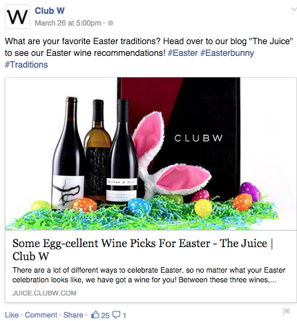 facebook wine ad