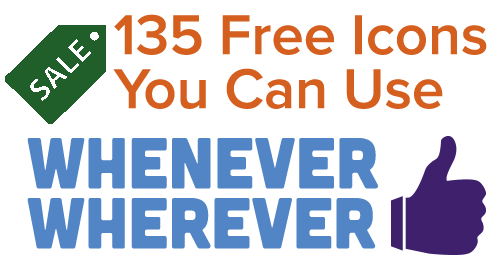 自由自在に利用できる１３５点のアイコン画像【無料ダウンロード】