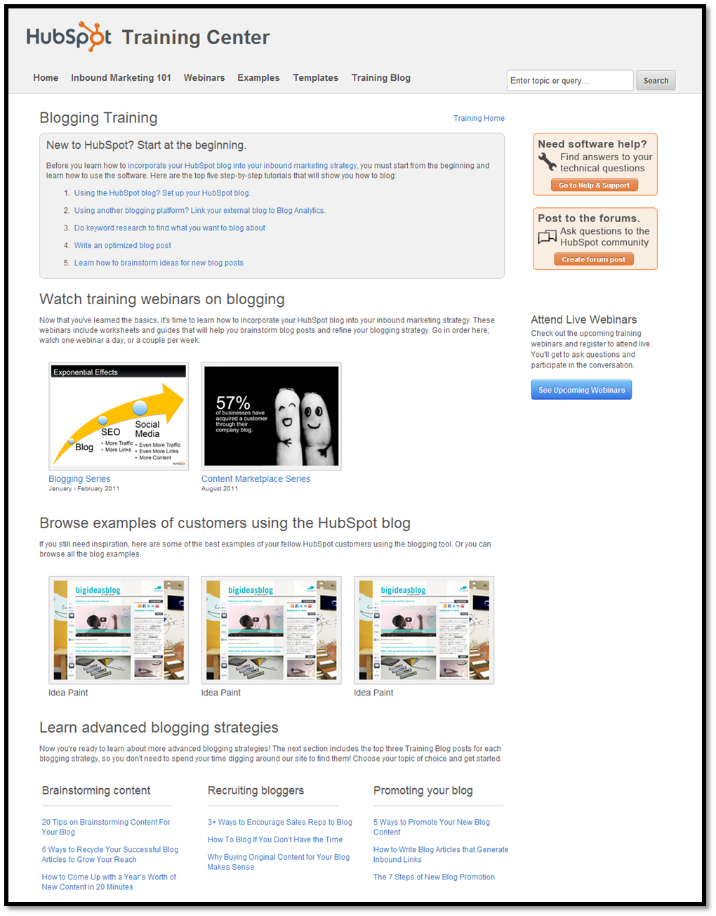 training center blogging preview