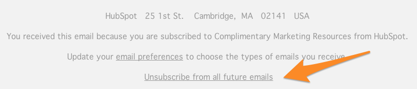 unsubscribe unsubscribe