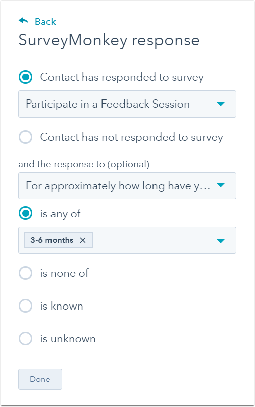 Determine your list criteria