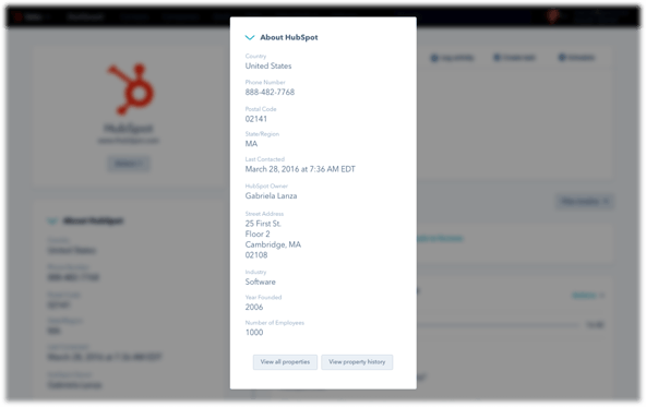 HubSpot CRM - Company Insights Populated Automatically