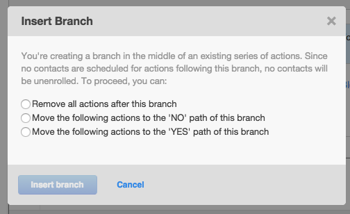 Insert a workflow branch without deleting everything below it