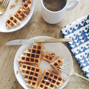 Califia Farms Instagram showing waffles