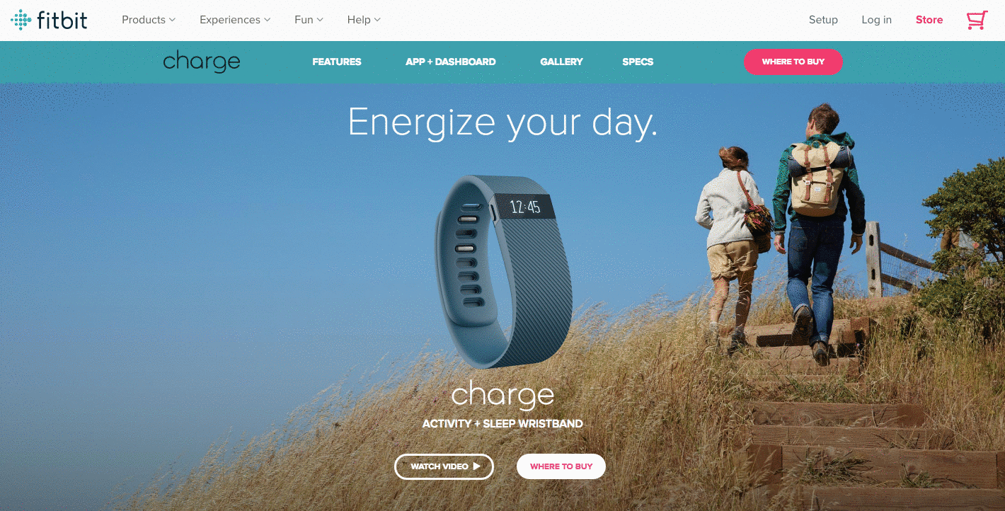 Fitbit Charge Product Page