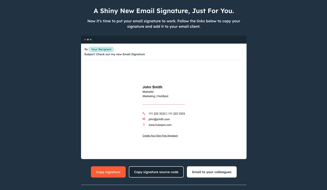 Copy Your Email Signature