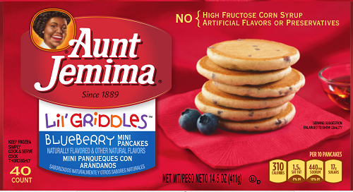Aunt Jemima recalled product images.