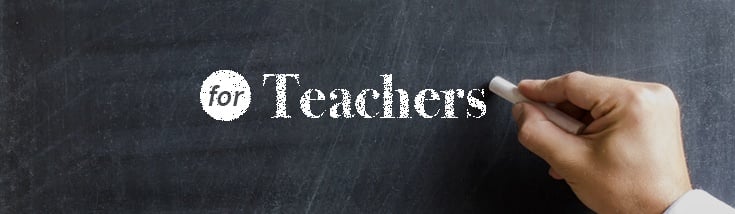 Chalkboard reads for Teachers. Link goes to USA.gov/education Chalkboard reads for Teachers. Link goes to USA.gov/education
