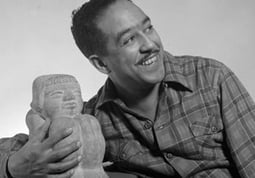 Langston Hughes poses for a photo. Link takes you to africanamericanhistorymonth.gov teachers page.