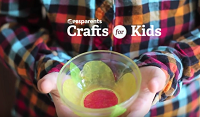 Video: Crafts for kids screenshot. Link goes to PBS Parent's page on Tissue Paper Flower Bowl.