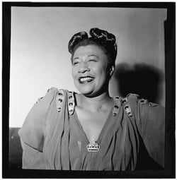 Picture of Ella Fitzgerald. Link takes you to Ella's Singing Class lesson plan.