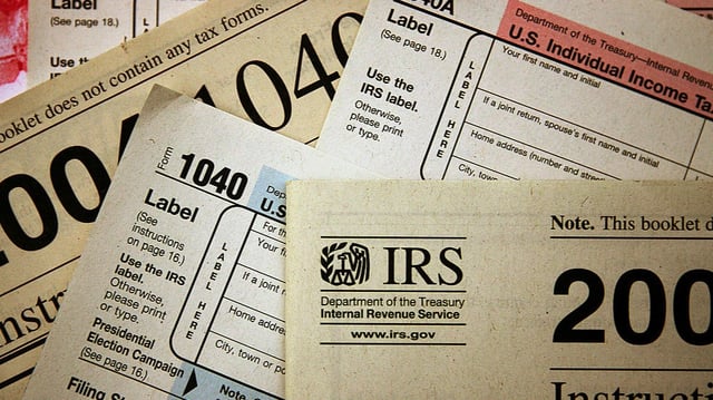 Various IRS forms scattered across each other