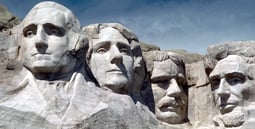 Picture of Mount Rushmore. Link takes you to Smithsonian's American History Museum's page on American presidency.