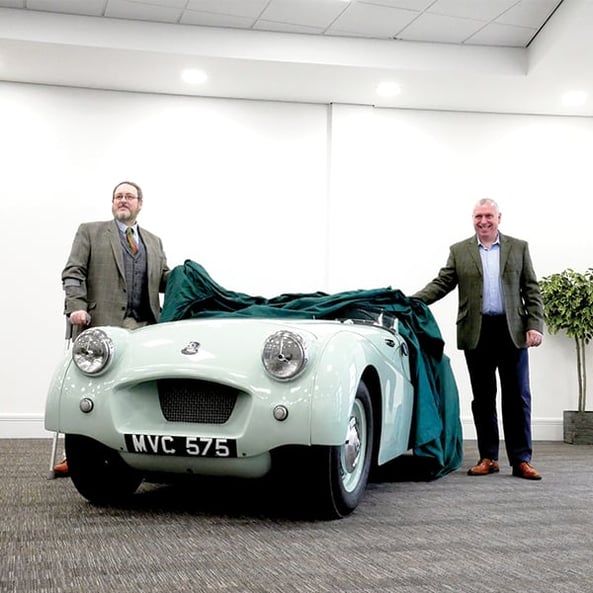 Record-breaking vintage Triumph sports car saved