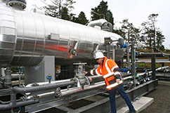 James inspects the low temperature separator