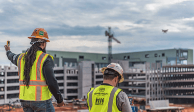 Hensel Phelps drones in construction 