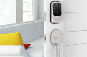 smart lock integrated into home automation system