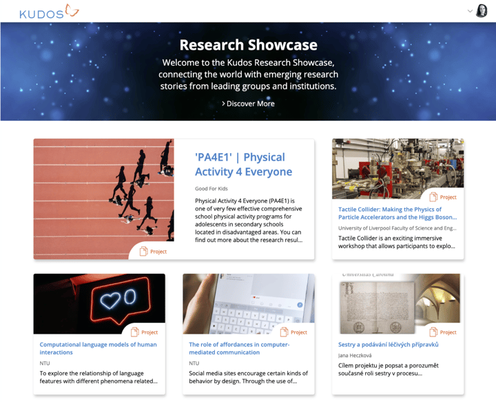 Kudos launches new Research Showcase to maximize non-academic impact of research projects