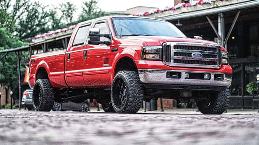 The Big, Red, ’06 Frame-Swapped Ford With A Compound Turbo 6.0L And 800 HP…