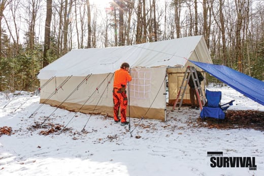 Comfortable, Roomy & Mobile: 4-Season Canvas Wall Tent