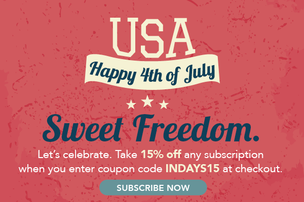Sweet Freedom - Let's Celebrate with 15% off