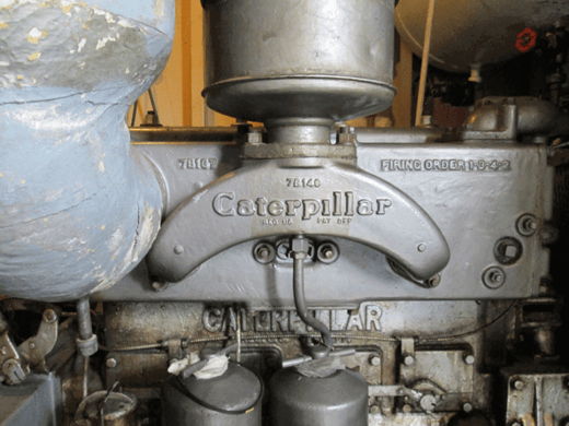 HISTORIC WWII SHIP WITH A HISTORIC CATERPILLAR ENGINE