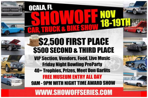 Win $2,500 At Showoff Stage 4 Nov 18-19th In Ocala, Fl!