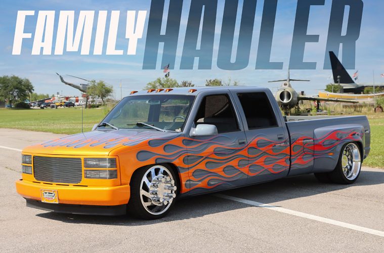 Slammed OBS Dually With Custom-Painted Flames