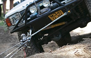 Vehicle-recovery-using-Superwinch-shackles-recovery-ring