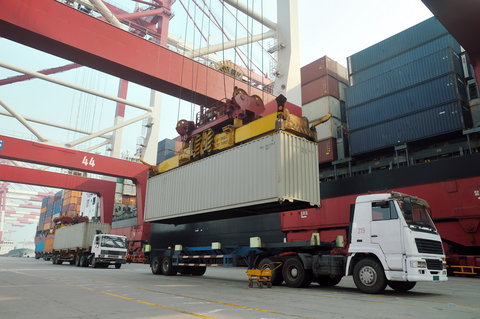 Truck Loaded at Port