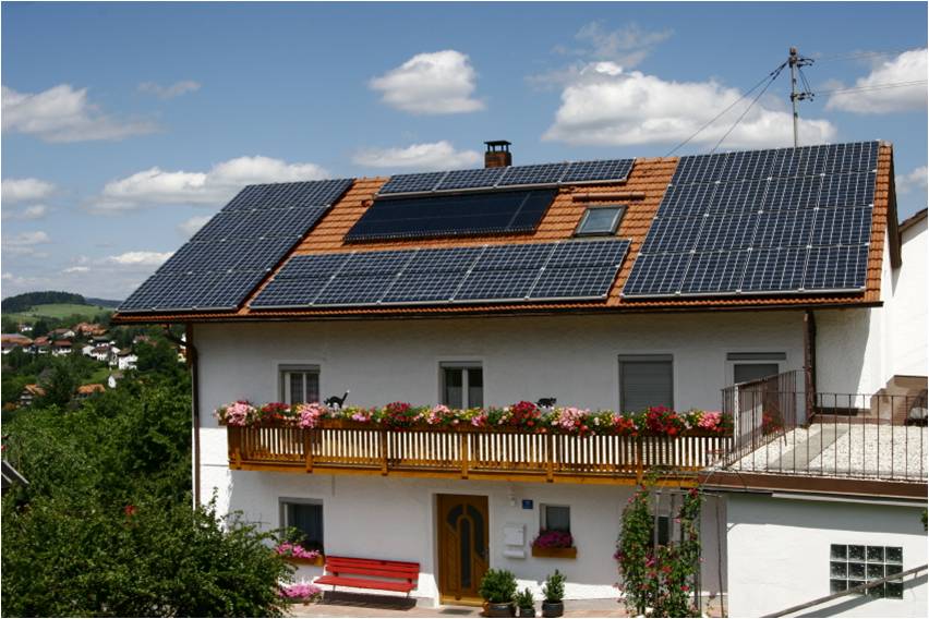 solar panel house roof