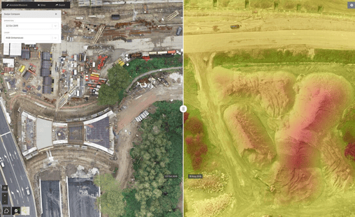 Aerial Data Analysis Features for the Construction Industry