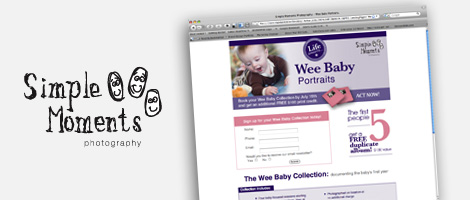 Simple Moments '09 Wee Baby landing page 1