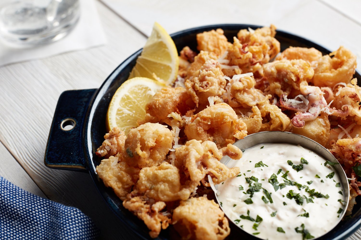 Recipe: Shores of the Mediterranean Calamari Fritta (Gluten-Free) with Greek Yogurt Dipping Sauce