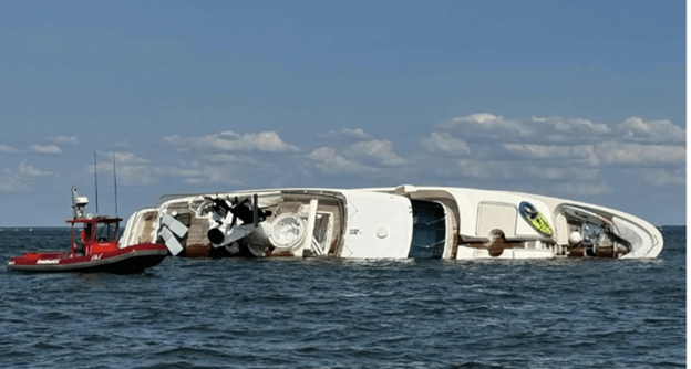 Superyacht Partially Sinks in Chesapeake Bay
