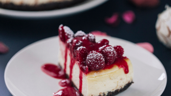 Raspberry Glazed Vegan Cheesecake