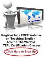 Register for a free Webinar on teaching English Abroad