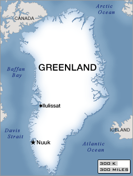 CBS News map of Greenland