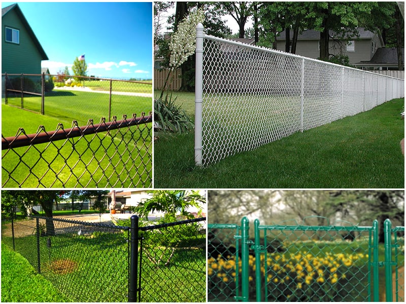 Colored Chain Link Fence Kit - Includes All Parts - Choice of Black, Brown,  or Green