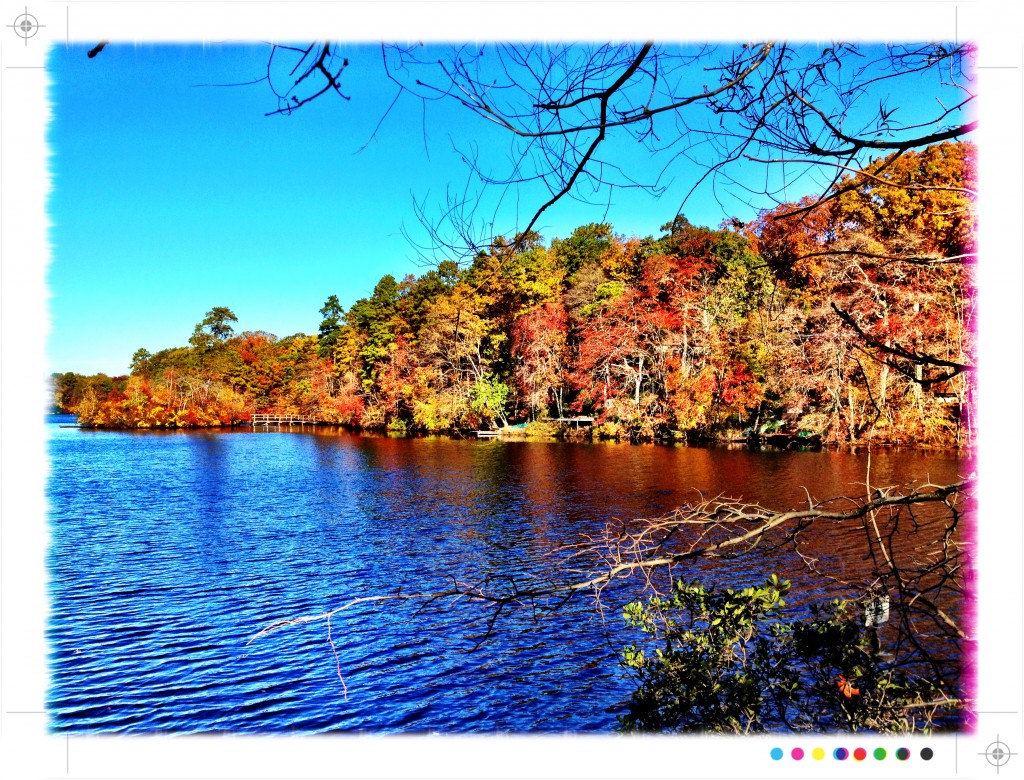 Photo of fall colors at Taunton Lake in Medford, NJ