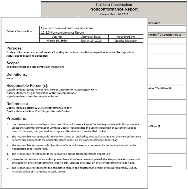 quality control procedure template standard operating procedure example quality control procedure template standard operating procedure example