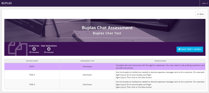 BUPLAS Chat Assessment BUPLAS Chat Assessment