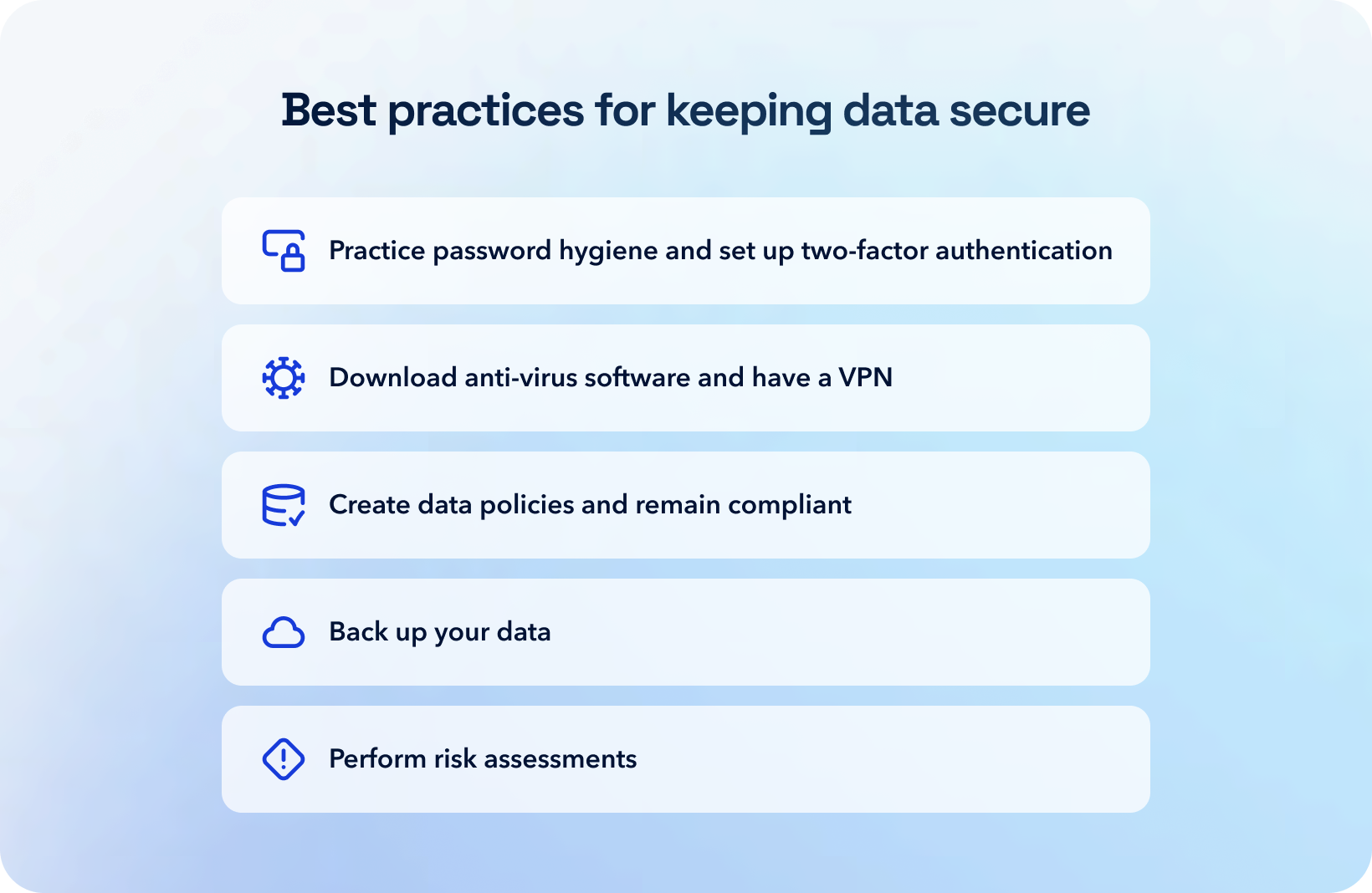 Best practices for keeping data secure