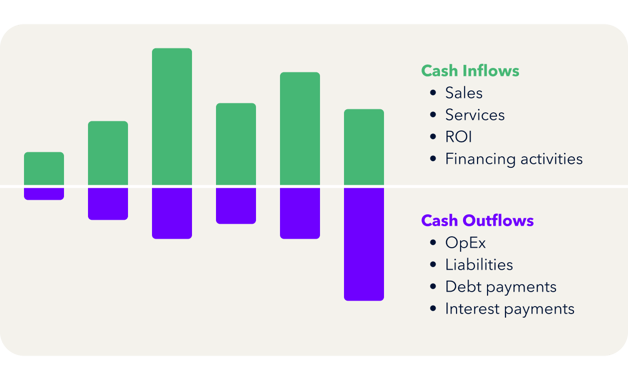 Cash inflows outflows