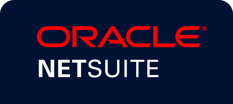 Oracle NetSuite logo over a black background