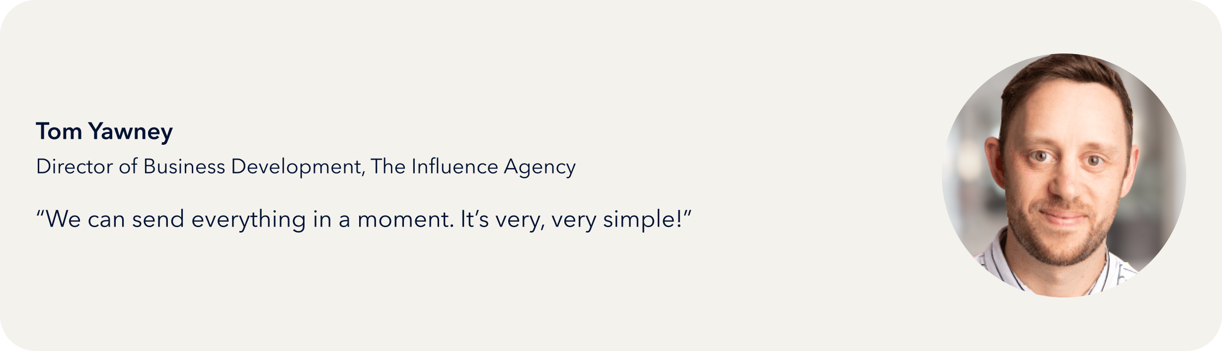 The Influence Agency pull quote