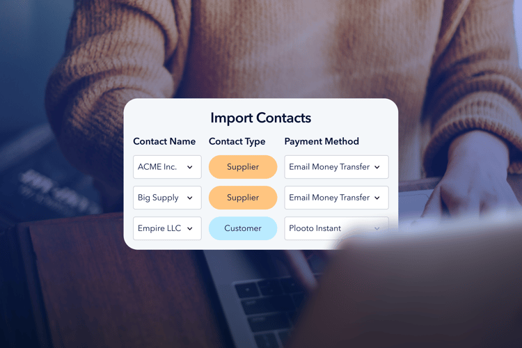 Importing contacts into software